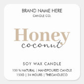 Aangepaste kaartenlabel ticker vierkante sticker (Voorkant)