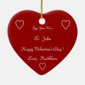 Aangepaste kaleidoscopische hartversiering.1 keramisch ornament (Achterkant)