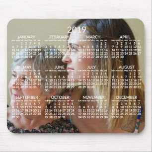 Aangepaste kalender 2019 muismatten foto toevoegen