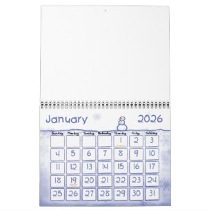 Aangepaste kalender geschilderde seizoenen