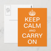 Aangepaste KALK en CARRY AAN - witte woorden Briefkaart (Voorkant / Achterkant)