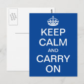 Aangepaste KALK en CARRY AAN - witte woorden Briefkaart (Voorkant / Achterkant)