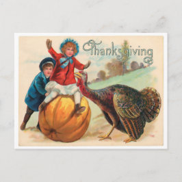  aangepaste kalkoen pompoen herfst Thanksgiving Briefkaart