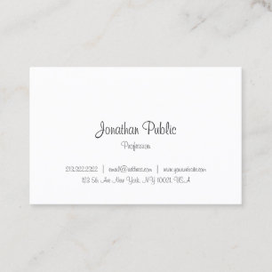 Aangepaste kalligrafie Elegant Modern Minimalist Visitekaartje