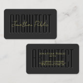 Aangepaste kalligrafie Gold Text Script Luxe Archi Visitekaartje (Voorkant / Achterkant)