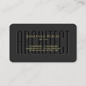 Aangepaste kalligrafie Gold Text Script Luxe Archi Visitekaartje (Achterkant)