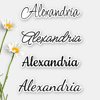 Aangepaste kalligrafie naam waterdicht sticker