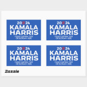 Aangepaste Kamala Harris 2024 Rechthoekige Sticker (Vel)
