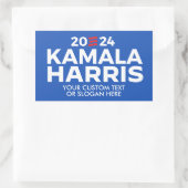 Aangepaste Kamala Harris 2024 Rechthoekige Sticker (Tas)