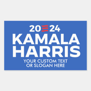 Aangepaste Kamala Harris 2024 Rechthoekige Sticker