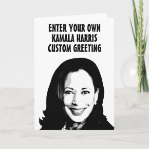 Aangepaste Kamala Harris begroeting Kaart