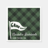 Aangepaste Kamp Bach Flanel Bachelorette Kamp Vlag Servet (Voorkant)