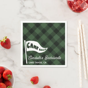 Aangepaste Kamp Bach Flanel Bruidsfeest Kamp Vlag Servet