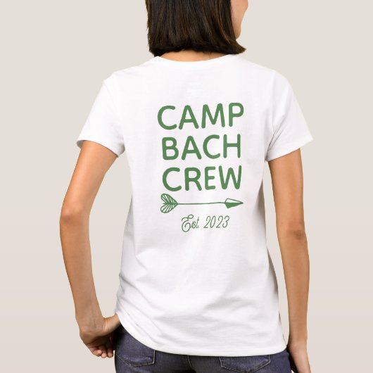 Aangepaste kamp Bachelorette Bruids Party Getting  T-shirt (Achterkant)