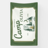 Aangepaste Kamp Bachelorette Feest Welkom Spandoek (Verticaal)