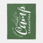 Aangepaste Kamp Verloofde Feestje Modern Rustiek Fleece Deken (Voorkant)