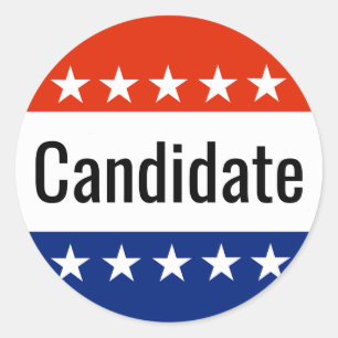 Aangepaste kandidaat-campagne 2024 Verkiezing Ronde Sticker