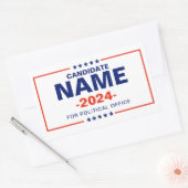 Aangepaste kandidaatnaam rechthoekige sticker (Envelop)