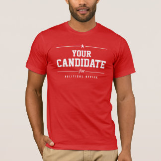 Aangepaste kandidaatnaamcampagne t-shirt