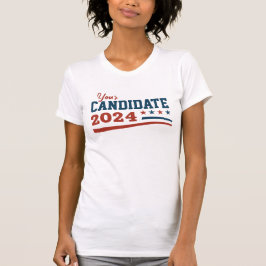 Aangepaste kandidaatnaamcampagne t-shirt