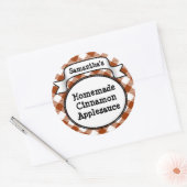 Aangepaste kaneel / appelmoes inblikken potje labe ronde sticker (Envelop)