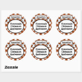 Aangepaste kaneel / appelmoes inblikken potje labe ronde sticker (Vel)