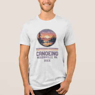 Aangepaste Kanovaren Lover Kano Locatie Datum Naam Tri-Blend Shirt