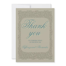 Aangepaste kant  bruin elegante dank u winkelwagen