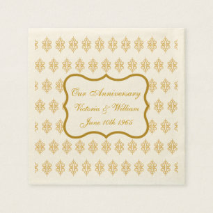 Aangepaste kant Jubileum bruiloft receptie servett Servet
