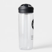 Aangepaste Kantoor Business Logo met drie regels T Waterfles (Voorkant)