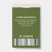 Aangepaste Kantoor Medewerker Photo Bar Code Bedri Badge (Achterkant)