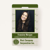 Aangepaste Kantoor Medewerker Photo Bar Code Bedri Badge (Voorkant)