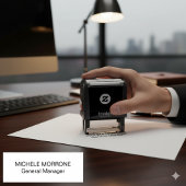 Aangepaste Kantoor-stempel met naam en functietite Zelfinktende Stempel