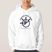 Aangepaste Kapitein Boot Nautische Gift Hoodie (Voorkant)