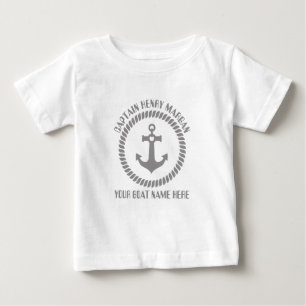 Aangepaste kapitein en anker naam boot