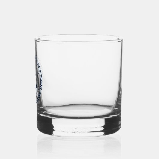 Aangepaste kapitein en bootnaamankertouw whisky glas (Links)
