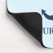 Aangepaste kapitein naam marineanker muismat (Hoek)