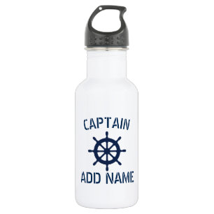 Aangepaste kapitein naam schip waterfles