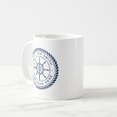 Aangepaste kapitein naam zeeschip koffiemok (Voorkant links)