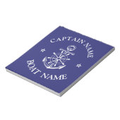 Aangepaste kapitein scheepvaart notitieblok (Gedraaid)