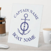 Aangepaste kapitein scheepvaart reclamebord met voetstuk (Insitu)