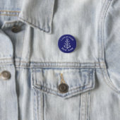 Aangepaste kapitein scheepvaart ronde button 3,2 cm (In situ)