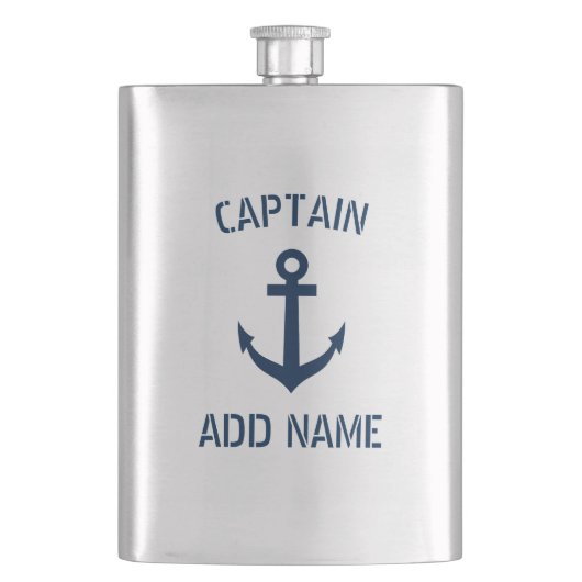 Aangepaste kapitein voor bootankschip stalen kolf flacon (Voorkant)