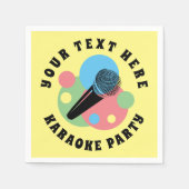 Aangepaste karaoke party servetten met audio mic l (Voorkant)