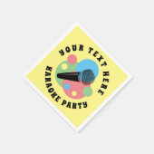 Aangepaste karaoke party servetten met audio mic l (Hoek)