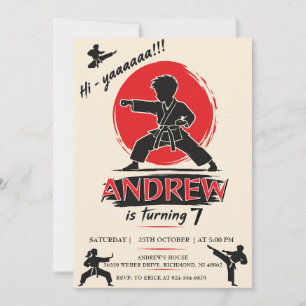 Aangepaste karate verjaardag Warrior Kaart