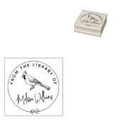 Aangepaste kardinaal ex libris uit het bibliotheek 	rubberstempel (Gestempeld)