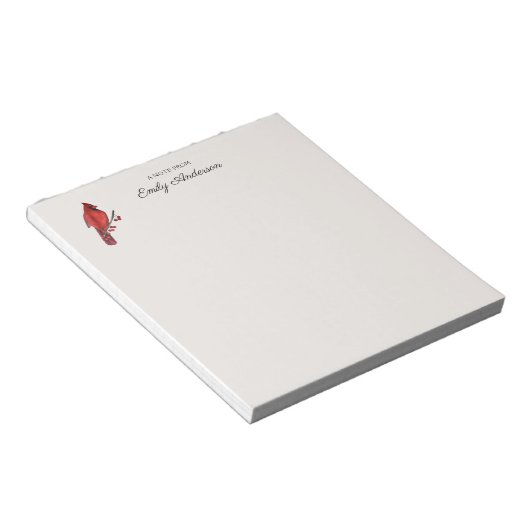 Aangepaste kardinaal notitieblok (Schuin)