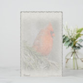 Aangepaste kardinale schrijfbenodigdheden briefpapier (Staand voorkant)