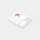 Aangepaste kardinalen verschijnen wanneer engelen  post-it® notes (Schuin)